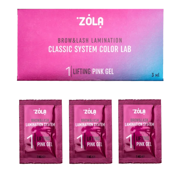 ZOLA - Color Lab Sachet Set 01 Lifting Pink Gel (3 x 1 ml) - סט שקיות צבע מעבדה 01 ג'ל ורוד הרמה (3 x 1 מ"ל)