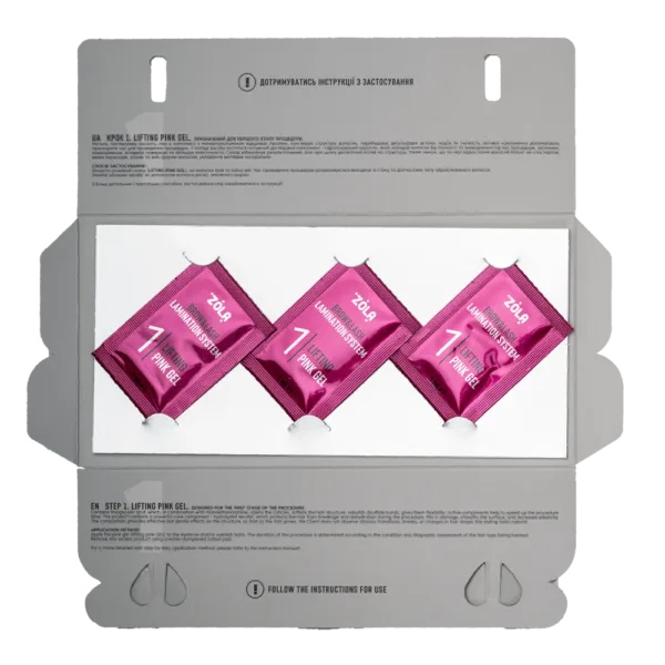 ZOLA - Color Lab Sachet Set 01 Lifting Pink Gel (3 x 1 ml) - סט שקיות צבע מעבדה 01 ג'ל ורוד הרמה (3 x 1 מ"ל) - Image 2