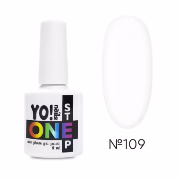 Yo!Nails - Gel polish for nails No, 109, 8 ml single-phase ONEstep  - לק ג'ל חד פאזי 3 שלבים ב 1 - מס, 109