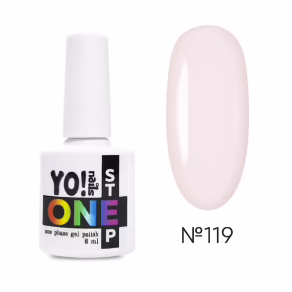 Yo!Nails - Gel polish for nails No, 119, 8 ml single-phase ONEstep  - לק ג'ל חד פאזי 3 שלבים ב 1 - מס, 119