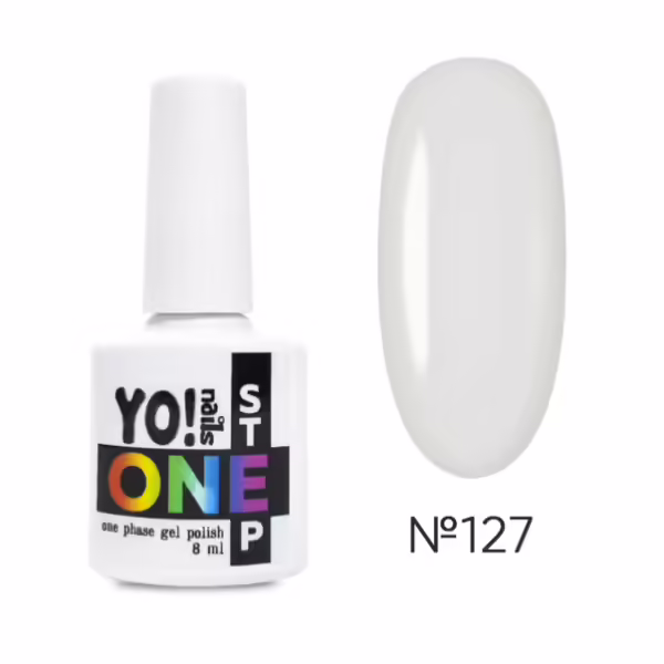 Yo!Nails - Gel polish for nails No, 127, 8 ml single-phase ONEstep - לק ג'ל חד פאזי 3 שלבים ב 1 - מס, 127