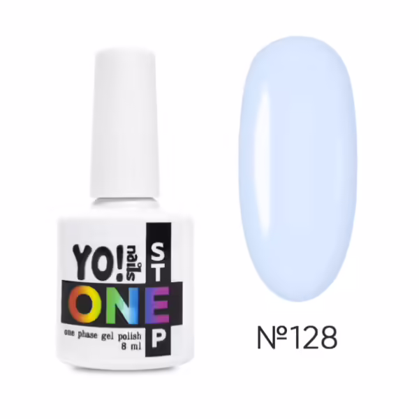 Yo!Nails - Gel polish for nails No, 128, 8 ml single-phase ONEstep - לק ג'ל חד פאזי 3 שלבים ב 1 - מס, 128