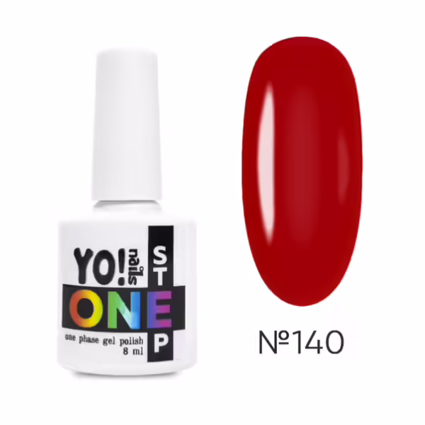 Yo!Nails - Gel polish for nails No, 140, 8 ml single-phase ONEstep - לק ג'ל חד פאזי 3 שלבים ב 1 - מס, 140