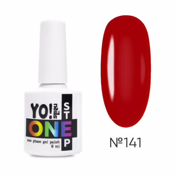 Yo!Nails - Gel polish for nails No, 141, 8 ml single-phase ONEstep - לק ג'ל חד פאזי 3 שלבים ב 1 - מס, 141