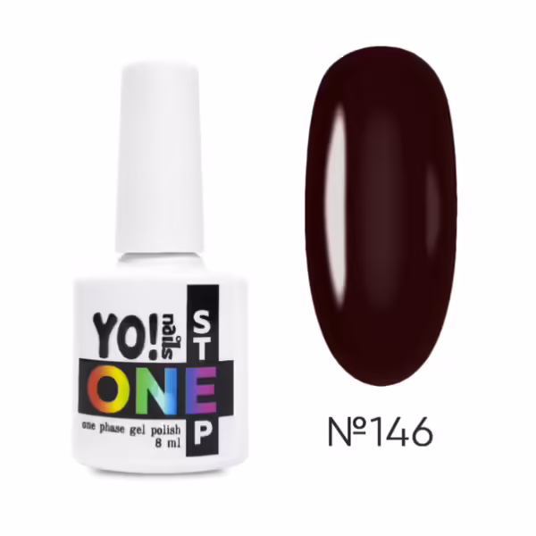 Yo!Nails - Gel polish for nails No, 146, 8 ml single-phase ONEstep - לק ג'ל חד פאזי 3 שלבים ב 1 - מס, 146