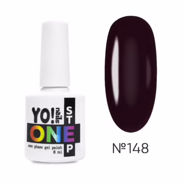 Yo!Nails - Gel polish for nails No, 148, 8 ml single-phase ONEstep - לק ג'ל חד פאזי 3 שלבים ב 1 - מס, 148