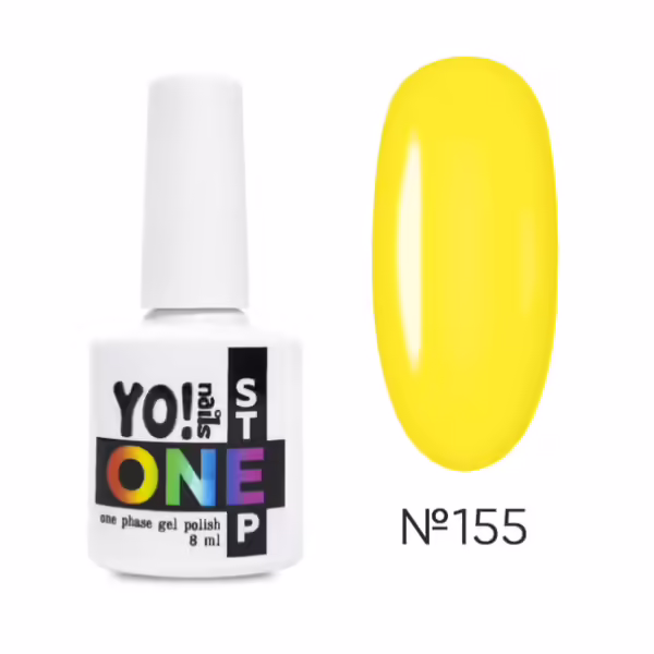 Yo!Nails - Gel polish for nails No, 155, 8 ml single-phase ONEstep - לק ג'ל חד פאזי 3 שלבים ב 1 - מס, 155
