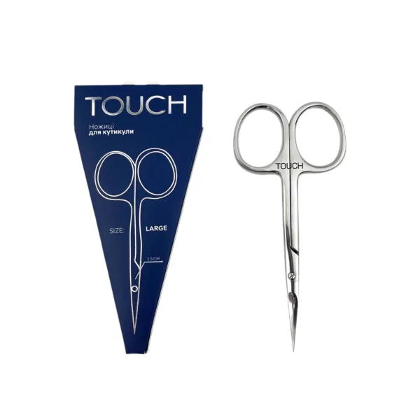 Touch - Cuticle scissors Large, 100 mm - מספריים לעור ממוצע 100 מ'מ