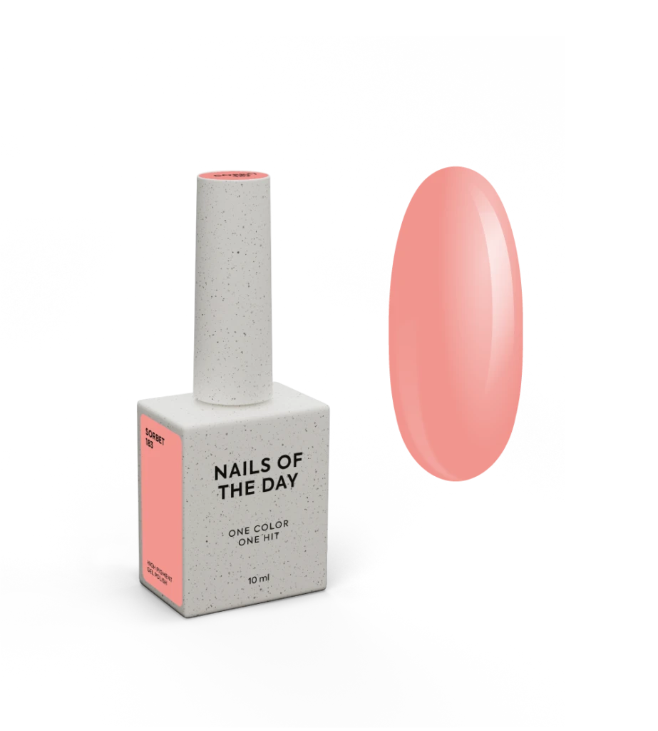 NAILSOFTHEDAY - Let's special gel polish - 183 Sorbet ніжно-персиковий гель–лак для нігтів, що перекриває в один шар, 10 мл