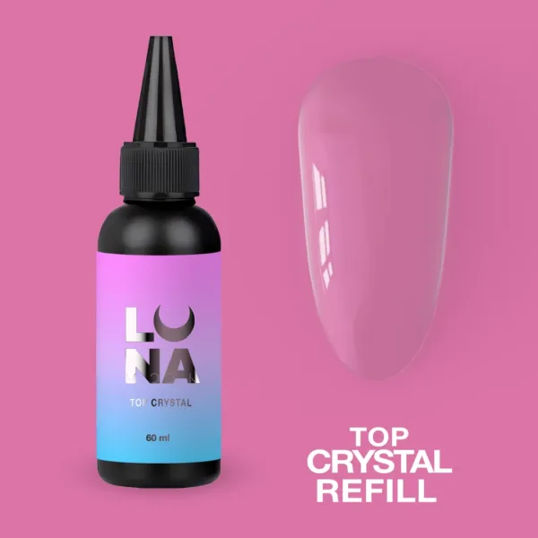LUNA MOON - Топ для гель-лаку без липкого шару Top Crystal Refill 60ml