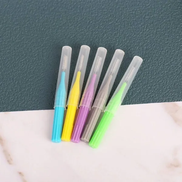 Baby Brush for eyelashes and eyebrows, mix of colors, 10pcs pack - Image 2