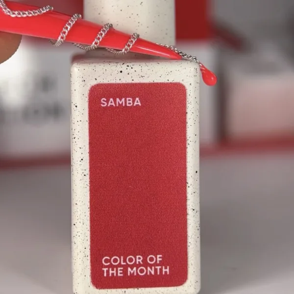 NAILSOFTHEDAY - March 2025 Samba - колір місяця насичений лососево-кораловий з рожевим підтоном, що перекривається в один шар, 10 мл  - Image 9