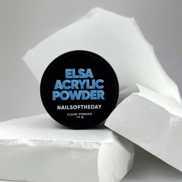 NAILSOFTHEDAY - ELSA Acrylic powder clear transparent acrylic powder, 10 g - אבקה אקרילית שקופה אלזה 10 גרם