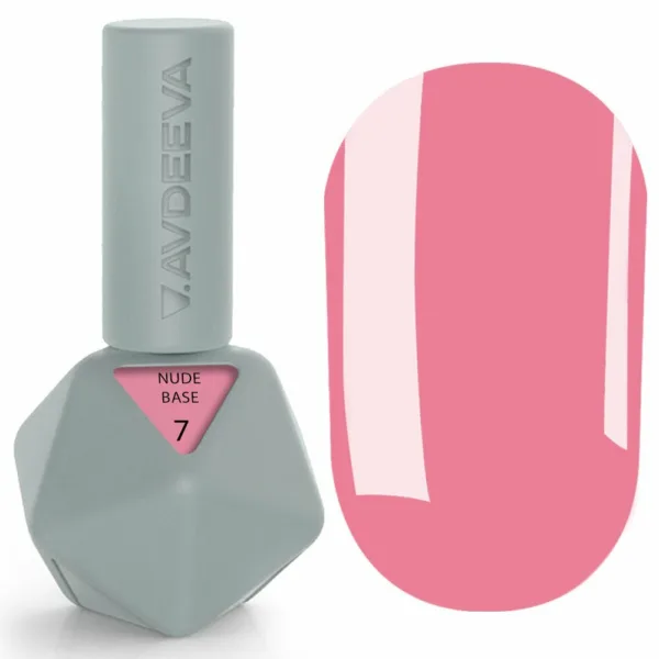 Камуфлююча база для нігтів Victoria Avdeeva NUDE BASE 7 – ЯСКРАВИЙ РОЖЕВИЙ НЮД 12ml