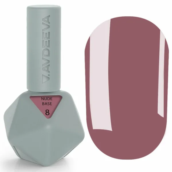 Камуфлююча база для нігтів Victoria Avdeeva NUDE BASE 8 – ВИШУКАНИЙ ПИЛОВИЙ РОЖЕВИЙ 12ml