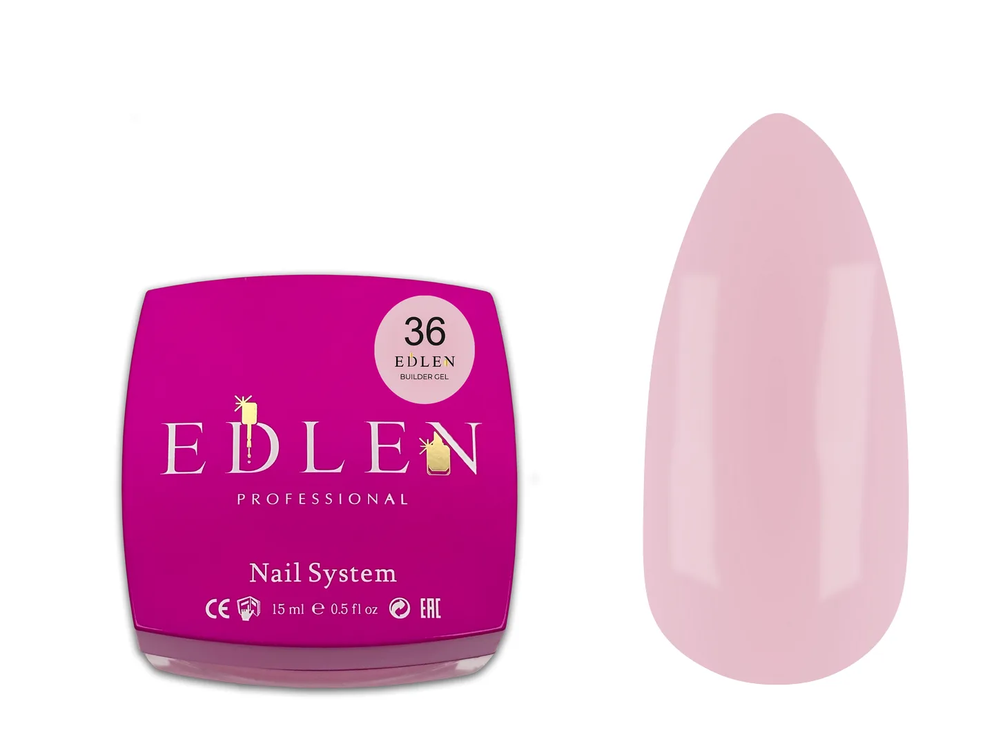Моделюючий гель EDLEN - builder gel 15 ml, Office № 36