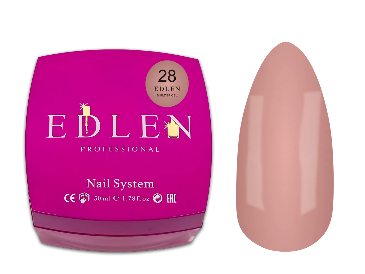 Моделюючий гель EDLEN - builder gel 50 ml, Office № 28