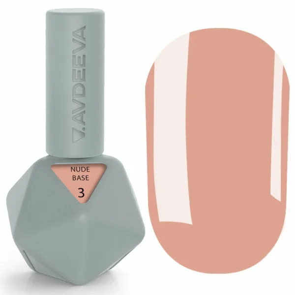 Камуфлююча база для нігтів Victoria Avdeeva NUDE BASE 3 – ПЕРСИКОВИЙ НЮД 12ml