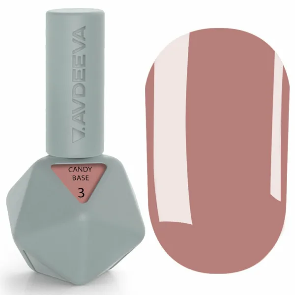 CANDY BASE 3 Victoria Avdeeva – Камуфлююча база в теплому рожево-коричневому відтінку 12ml