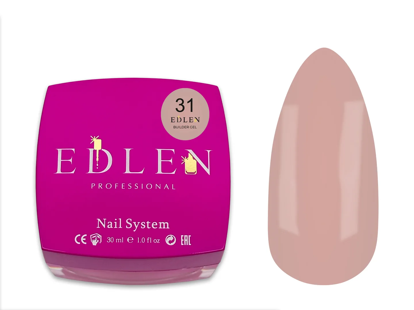 Моделюючий гель EDLEN - builder gel 30 ml, Office № 31