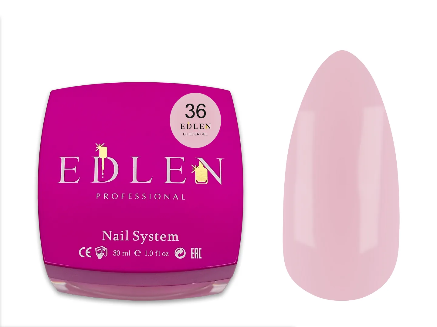 Моделюючий гель EDLEN - builder gel 30 ml, Office № 36