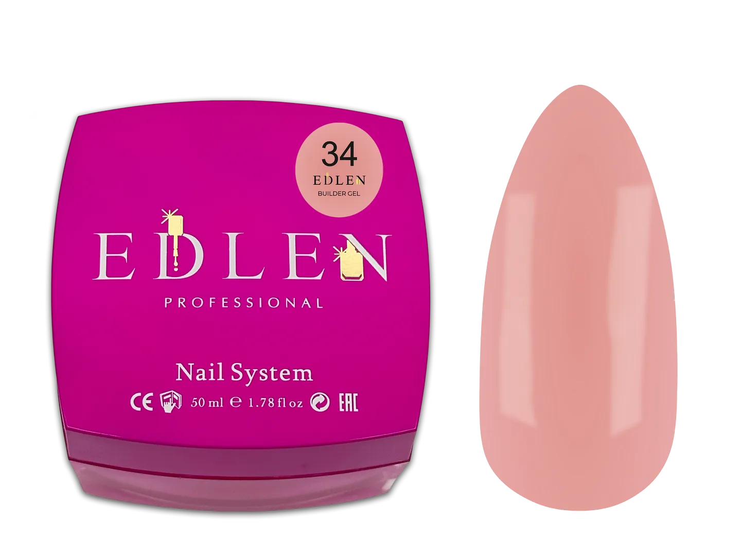 Моделюючий гель EDLEN - builder gel 50 ml, Office № 34