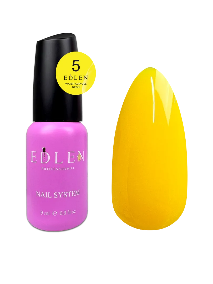 Акригель Edlen - Water Acrygel Neon  9 ml. 05 Yellow Neon
