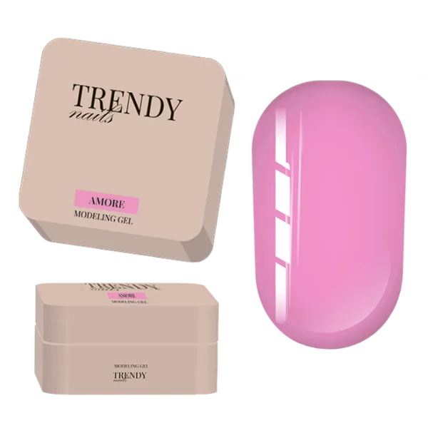 TRENDY - Modeling Gel - Amore 30 ml, pastel pink  - בילדר ג'ל מודלינג 30 מל צבע - ורוד פסטל