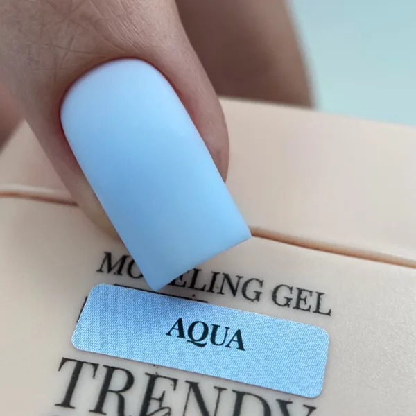 TRENDY - Modeling Gel - Aqua 30 ml, pastel pale blue  - בילדר ג'ל מודלינג 30 מל צבע - כחול בהיר פסטל - Image 3