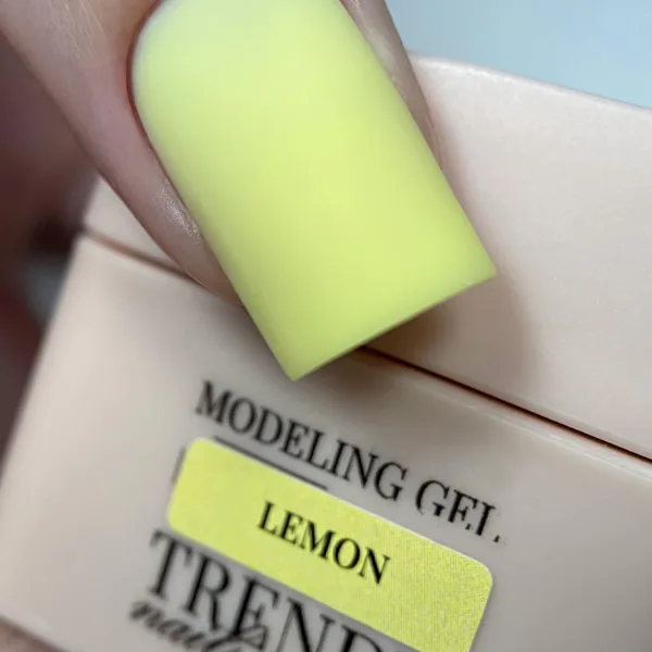 TRENDY - Modeling Gel - Lemon 30 ml, pastel yellow  - בילדר ג'ל מודלינג 30 מל צבע - צהוב פסטל - Image 3