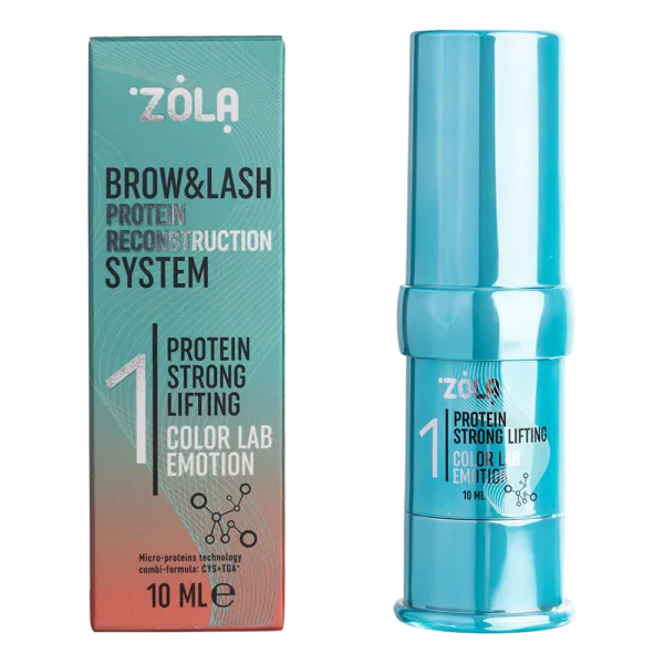 Zola - EMOTION COLOR LAB Lamination composition 01 PROTEIN STRONG LIFTING  - ערכת למינציה לשיקום חלבון של גבות וריסים 10 מל - מס 01