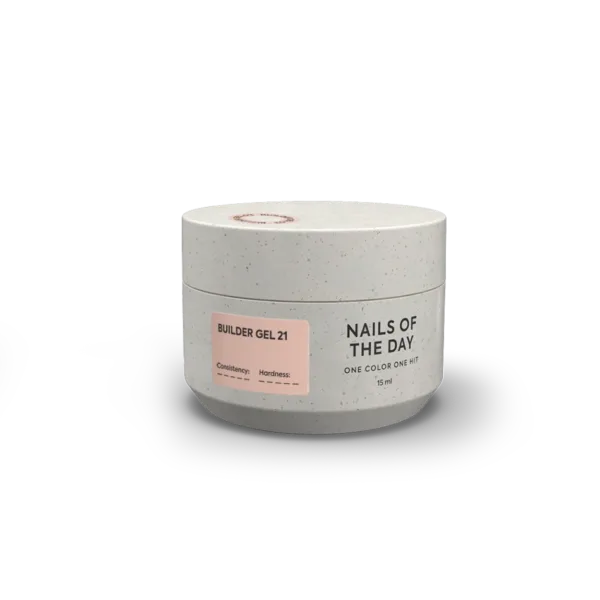 NAILSOFTHEDAY - Builder Gel 21 — теплий нюдовий гель для нарощування нігтів, 15 мл