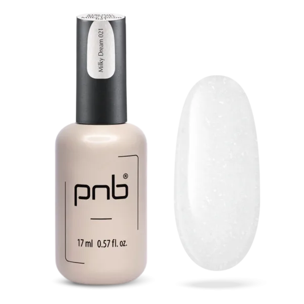 PNB - Strong Iron Gel, No, 021 Milky Dream, 17 ml - ג'ל בנייה ברזל 17 מל צבע חלום חלבי - 021