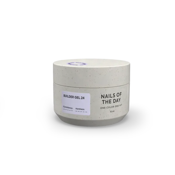 NAILSOFTHEDAY - Builder Gel 24 — молочний з рожевою вуаллю гель для нарощування нігтів, 15 мл