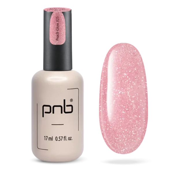 PNB - Strong Iron Gel, No, 025 Peach Glow, 17 ml - ג'ל בנייה ברזל 17 מל צבע אפרסק זוהר - 025