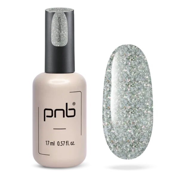 PNB - Strong Iron Gel, No, 029 Silver Galaxy, 17 ml - ג'ל בנייה ברזל 17 מל צבע גלקסי כסוף - 029