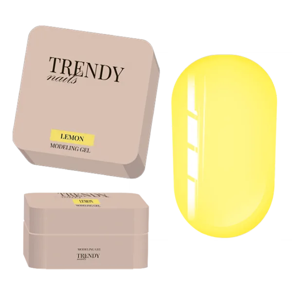 TRENDY - Modeling Gel - Lemon 30 ml, pastel yellow  - בילדר ג'ל מודלינג 30 מל צבע - צהוב פסטל