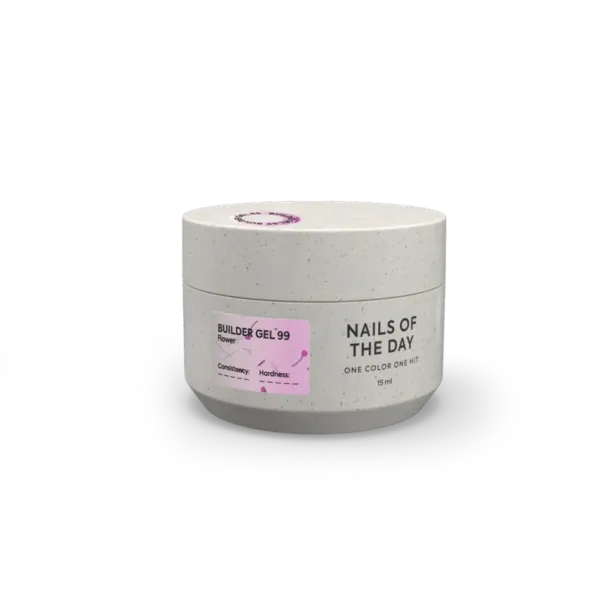 NAILSOFTHEDAY - Builder gel 99 — рожевий з сухоцвітами гель для нарощування нігтів, 15 мл