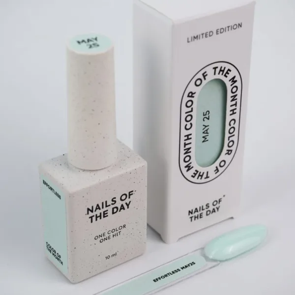 NAILSOFTHEDAY - May 2025 Effortless - колір місяця вибілений холодний м’ятний, що перекривається в один шар, 10 мл  - Image 5