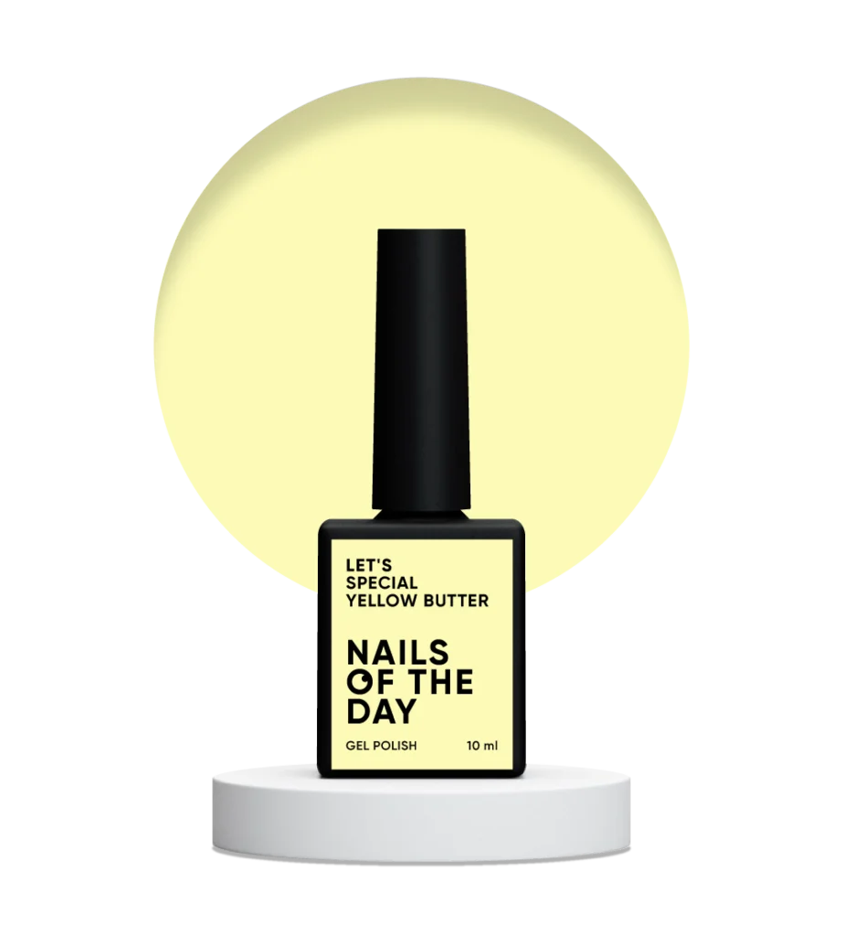 NAILSOFTHEDAY - гель-лак Let's special gel polish, Yellow Butter - pastel yellow, 10 ml