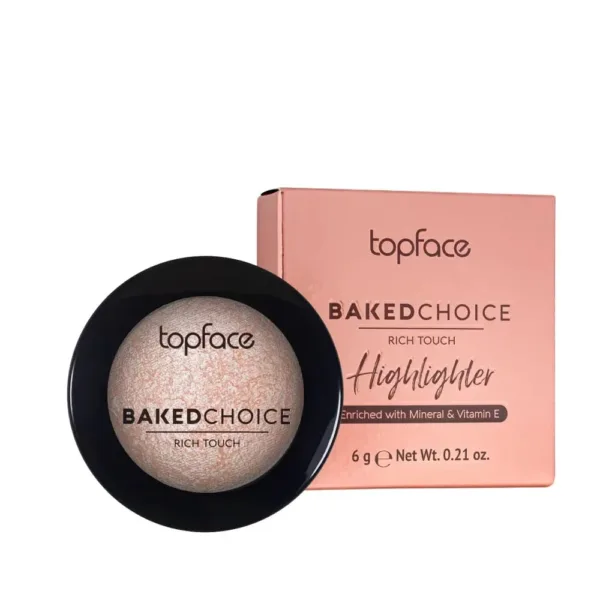 Topface - Baked highlighter "Baked Choice - Rich Touch" PT702 (6 g) - Light Beige No, 101 - היילייטר אפוי צבע בז' בהיר 101 - Image 2
