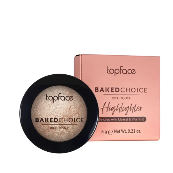 Topface - Baked highlighter "Baked Choice - Rich Touch" PT702 (6 g) - Beige No, 104 - היילייטר אפוי צבע בז' 104 - Image 2