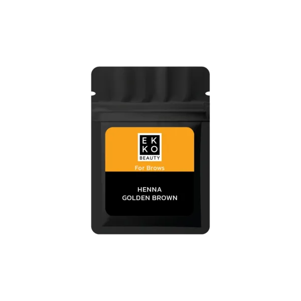 Ekko Beauty - Henna Golden Brown for brows in sachet 7 g - חינה לגבות בשקית 7 גרם -  צבע חום זהוב