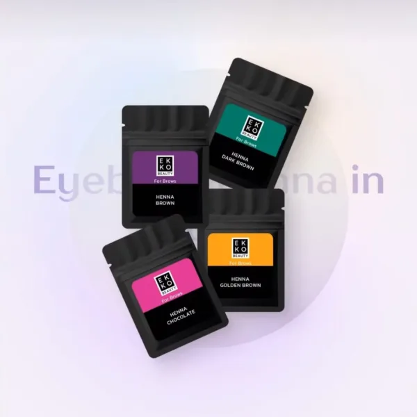 Ekko Beauty - Henna Dark Brown for brows in sachet 7 g - חינה לגבות בשקית 7 גרם -  צבע חום כהה - Image 2