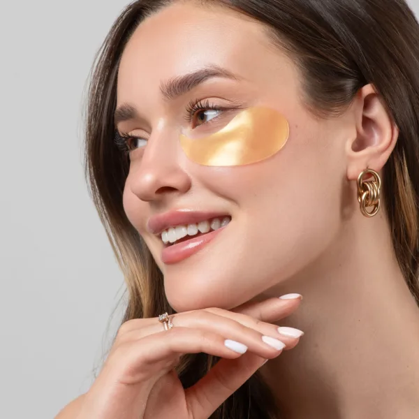Nikk Mole - Gold Eye Patches Hyaluronic & Collagen 60 pcs - מדבקות הידרוג'ל זהוב עם קולגן וחומצה היאלורונית., 60 יחידות - Image 3
