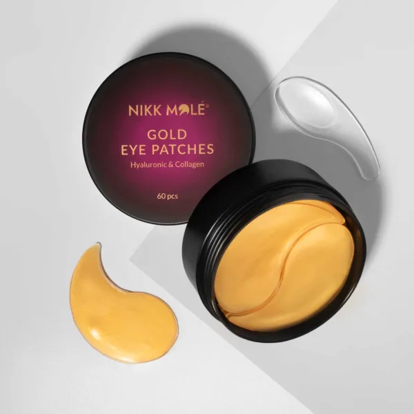 Nikk Mole - Gold Eye Patches Hyaluronic & Collagen 60 pcs - מדבקות הידרוג'ל זהוב עם קולגן וחומצה היאלורונית., 60 יחידות - Image 2