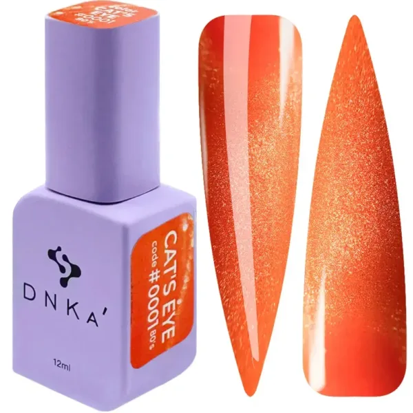 DNKa' - Color Gel Polish Cat's Eye #0001 80's Hema/TPO free - לק ג'ל עין החתול שנות ה 80, 12 מל - מס 0001