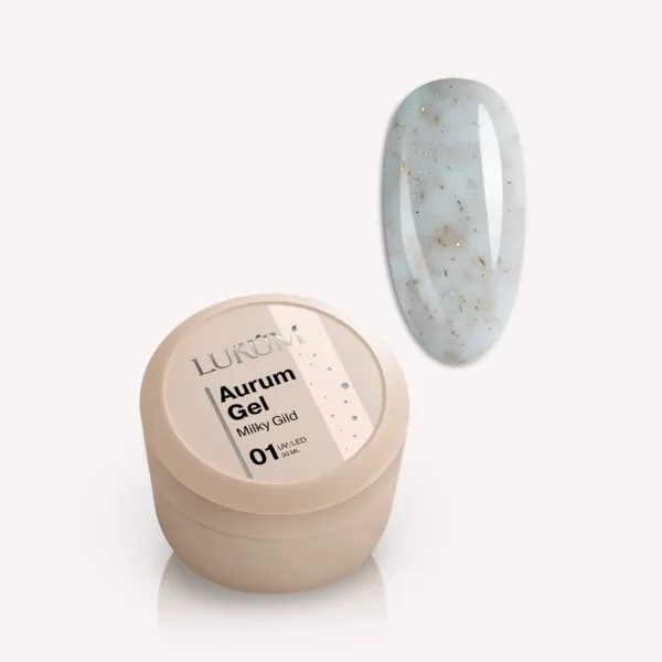 LUKUM - Aurum Gel, 30ml, Milky Gild No,01, - אורום ג'ל 30 מל מילקי גילד - מס, 01