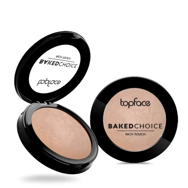 Topface - Baked blush "Baked Choice - Rich Touch" PT703 (5 g) - Nude Sparkle No, 01 - סומק אפוי צבע ניוד זוהר 01