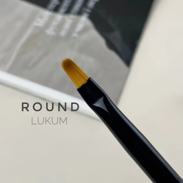 LUKUM - ROUND brush for applying Poly Gel, modeling gel  - מברשת פוליג'ל +אקריל ג'ל עגולה